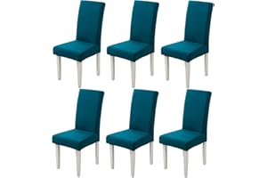 LAYACK Housse de Chaise, 6 Pieces Extensible Amovible Lavable Moderne Couverture de Chaise pour Salle à Manger Slipcover-Décoration Bouquet de Mariage, Hôtel, Restaurant
