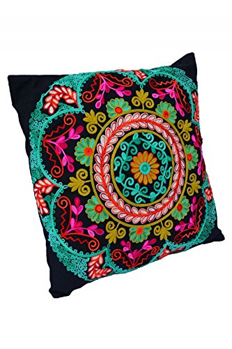 Indisches orientalisches orient Kissen Dekokissen Zierkissen sofakissen bestickt Balkis (4) – 45x45cm inkl. Füllung - 2