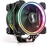 Dark Freezer X128 with 2x12cm FRGB LED, Intel & AMD Compatible, 4pin PWM Fan, 6x Heat Pipe, Direct Contact Processor Cooler (DKC
