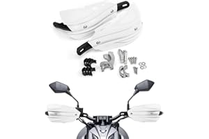APEBAZY Handguards Motorcycle Handguards Universal, 7/8 in (22 mm) ~11/8 in (29 mm) Suitable for Off-road Motorcycles and ATVS, Compatible with Yamaha YZ250 YZ250F TW200 XT250 XR650L (White)