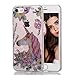 Produktbild Aearl Für iPhone 7 8 Kristall Bling Glänzend Funkeln Glitzer Case Weich Handyhülle TPU Silikon Gemalt Durchsichtig Klar Hülle Schutz Handy Tasche Bumper Cover mit Displayschutzfolie - Cartoon Pferd