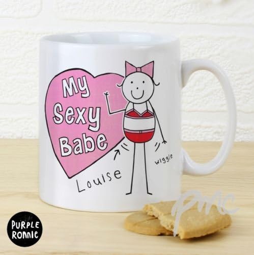 Personalised Purple Ronnie Sexy Babe Mug