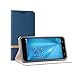 Produktbild SunFay Asus ZenFone Zoom S ZE553KL Hülle PU Leder Tasche Schutzhülle Flip Case Wallet für Asus ZenFone Zoom S ZE553KL Cover - Blau