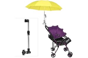 SHARAINN Regenschirmhalter, Einziehbarer Versenkbarer Regenschirm Halter MBC Schirmhalter 360 ° Rostfreier Edelstahl Schirmständer für Fahrrad/Rollstuhl/Kinderwagen/Rollator, Fahrradschirmständer