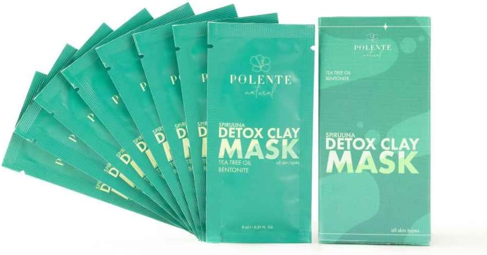 Polente Natural Spirulina Yosunlu Detoks Kil Maskesi, 8x8 ml
