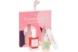 Manucurist Coffret Cadeau Femme Active Glow Raspberry & Huile Verte - Inclus : 1 Vernis à Ongles Soin & Makeup Rose Pêche, 1 Huile Cuticules Ongles, 1 Mini Lime à Ongles Double Face Offerte