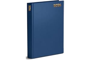 Orbitron 2026 Diary A4 A5 A6 Week To View And Day A Page Dated From January 2026 To December 2026 Hardback Full Year Diary (Saturday Sunday Share Page) (A6 week To View, Blue)