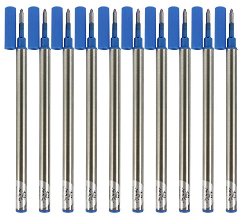Sipliv standard internazionale rotolamento ricariche penna a sfera, pacchetto di 10 PCS, 0,5 millimetri, inchiostro blu