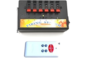 h2i Impianto di accensione radio | 6 canali | impianto di accensione wireless per accenditore elettrico | per fuochi d'artificio e pirotecnica | controllo wireless preciso e sicuro | c | interni ed