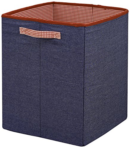 Suncrest Fetch the Engine Boys Storage Hamper/Toy Box/Laundry Basket (Denim blue with red and white gingham)
