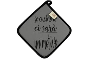 ALMATEX SRL Presina cucina LINEA CUCINAZZA cm. 20x20 Realizzato con tessuto 100% riciclato Ecosostenibile certificato future (Made in Italy)