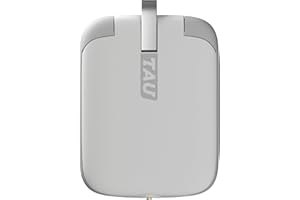 Rolling Square Tau Power Bank - brelok z ładowarką do telefonu komórkowego, ładowarka przenośna, ładowarka z brelokiem, kompatybilna z USB-C, Micro USB i Lightning, biały