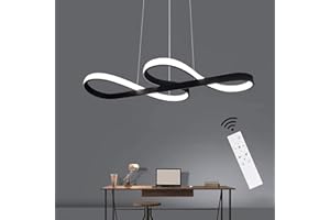 ZMH Sufitowa lampa wisząca LED 47 W muzyczna designerska lampa wisząca silikon i metal ściemniana zastosowanie pilot zdalnego sterowania do jadalni restauracji salonu sypialni gabinetu