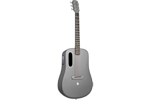 LAVA ME 4 Kohlefaser-Elektroakustikgitarre mit FreeBoost 3.0-System, Smart Gitarre mit Gitarrentasche, Datenkabel, Halsstabschlüssel, unterstützt 2,4 GHz WLAN/5G Bluetooth (36 Zoll, Space Grey)