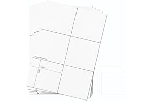 OfficeGear Event Badge Insert Cards 6-up [25 Sheets 150 Pack] 99x105mm Printable Micro-Perforated A4 White 150GSM Cardstock, for Events, Parking Vouchers, ID Badges - incl Design Template