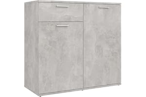 ‎VIDAXL vidaXL Sideboard mit 2 Türen 1 Schublade Kommode Anrichte Mehrzweckschrank Beistellschrank Schrank Standschrank Betongrau 80x36x75cm Holzwerkstoff