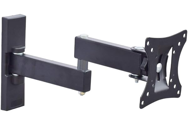 MX Heavy Duty TV Wall Mount for 14 27 Inch LED, LCD & Monitor Screens Universal VESA Compatible Full Motion Bracket with Tilt, Swivel, 180° Rotation, Space-Saving Durable Stand