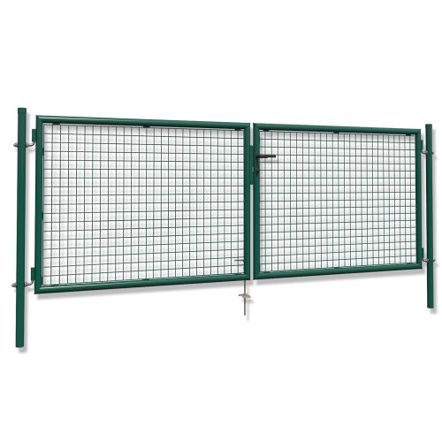 Doppelflügeltor + Pfosten Gartentor 300x100 Einfahrtstor Hoftor Tor