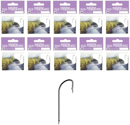 Autain 100 Hooks Mounted Soulor Pyreneens Nickel-Plated