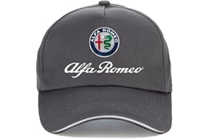 GRFIT Unisex Adjustable Cotton Baseball Cap for Alfa Romeo Giulia Stelvio Giulietta 159 147 156 Team Car Logo Flat Cap