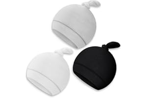 KiddyCare Gorro Bebé para Recién Nacido - Sombrero Algodón Orgánico Gots para Bebés Niño y Niña de 0 a 3 Meses - Esenciales para el Bebé Recién Nacido