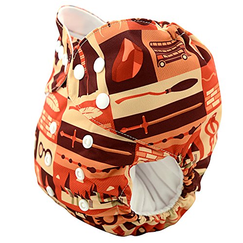 iZiv(TM) Newborn Organic Infant Waterproof/Adjustable/Reusable/Washable Pocket Cloth Diaper Fit Babies 0-3 Years(City)