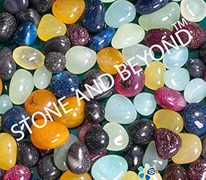 Stone & beyond Decorative Stone Pebbles (5 Kg,Mix Onyx, SPA017_5 Kg)
