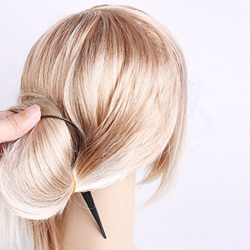 2x Demarkt Disk-Haar Hairstyle Help Hair Haar Tail Twister Kugelkopf Schwarz - 6