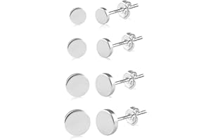 ALEXCRAFT Ohrstecker Silber 925 Damen Klein Ohrringe Set For Herren Mädchenm Stecker Ohrringe