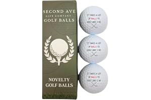 SECOND AVE GIFT COMPANY Second Ave Pack of 3 Joke Funny Golf Balls Takes A Lot of Balls Father's Day Christmas Birthday Golfer Gift