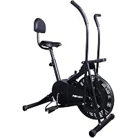 Reach AB-110 Air Bike Exercise Fitness Cycle with Moving or Stationary Handle Adjustments for Home