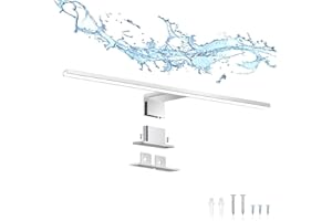 ERWEY Lampe Miroir Salle de Bain 8W 60cm 680lm, Lumiere Miroir 6000K Blanc Froid, Lampes pour Miroir de Salle de Bain Etanche IP44 230V (600mm)