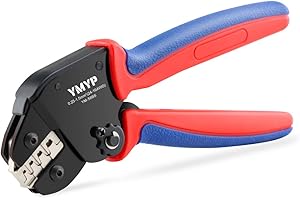 YMYP Open Barrel Terminal Wire Connector Crimping Tool - 24-16 AWG (0.25-1.5mm²) Crimper for AMP-TE 2.8/4.0/4.8/6.3 JST-SM2.54/XH2.54/VH3.96 & Molex (DX-YM-58BS)