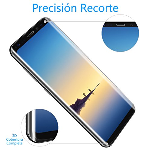 Samsung Galaxy Note 8 Protector de Pantalla  HanLuckyStars Cristal Templado Samsung Note 8 Vidrio Templado para Galaxy Note 8 con  3D Cobertura Completa   9H Dureza   Alta Definici  n   Sin Burbujas   6 3 Pulgadas 