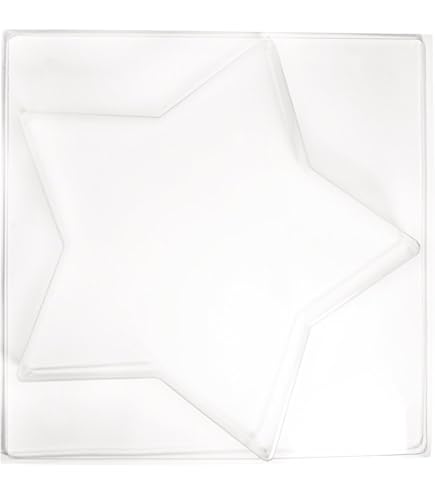 Rayher Gietvorm ster, 21,5 x 21,5 cm, diepte 4 cm, materiaal PET, voor het uitgieten met creatief beton, sierbeton, raysin-gietpoeder, betongietvorm, 36038000 : Rayher