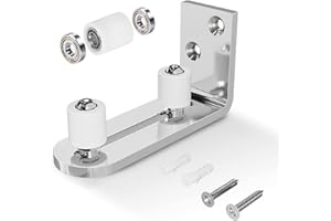 Niciksty Regolabile Guida al Piano, Guida di Montaggio a Parete Guida Porta in Basso con Rullo, Argento