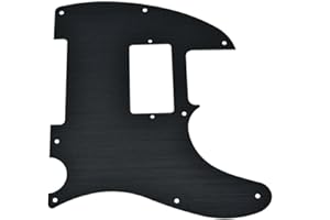 KAISH 8-otworowa metalowa aluminiowa anodowana tele Humbucker Pickguard TL odporna na zarysowania płyta pasuje do amerykańskiego/meksykańskiego błotnika Telecaster czarny