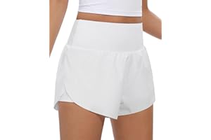 QUEENIEKE - Pantalones Cortos Deportivos para Mujer, Cintura Alta, para Correr, Gimnasio, Entrenamiento, Casual, cómodos, Deportivos, con Bolsillos