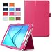 Produktbild Ultra Slim Tasche Leder Samsung Galaxy Tab A 10.1 2016 / TAB A6 Wifi/4G (T580/T585/T580N) Hülle rosa Cover mit Stand - Zubehör Etui Tablet PC Schutzhülle XEPTIO case (PU Leder Pink)