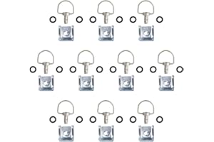 Oldbones Lot de 10 fixations de moto à dégagement rapide 1/4 de tour - Carénages en D, 17 mm (argent mat)