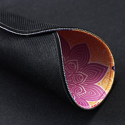 Gaming Mauspad(250 x 250 x 3 mm) ,Lizimandu Silent Designer Runde Round Mousemat /Standard Size mit Anti-Rutsch-Leder-Runde Double Sided Durchmesser 25 cm für alle gängigen Mouse-Typen(Bunte Klamotten/Colorful Gear) - 7