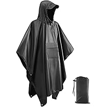 3-in-1 Outdoor Hooded Rain Poncho Waterproof Raincoat Jacket For Men