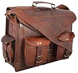 mportiert * CLASSYDESIGNS * Weinlese- Leder -Laptop-Tasche 15 \