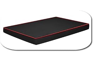 Fortisline Coussin pour Chien O'AHU Tapis Matelas orthopédique XL 120x80x8 cm Noir/Rouge W419_01