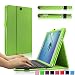 Produktbild Infiland Samsung Galaxy Tab S2 9.7 Bluetooth Tastatur Hülle Keyboard Case - Slim Fit Kunstleder Stand Tasche mit Hochwertige Abnehmbar Drahtlos Bluetooth Tastatur für Samsung Galaxy Tab S2 T810N / T815N (9,7 Zoll) Tablet(QWERTZ Tastatur, Grün)