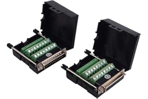 EUROHARRY DB25 25-pinowy adapter żeński + męski DB25-G1 złącze zacisk płyta plastikowa osłona