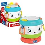 Clementoni Activity Baby Drum, Tamburo Elettronico, Gioco, Strumenti Musicali per Bambini 10 Mesi+, Multicolore, 17409
