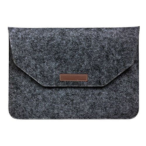 Batianda 15,4 Zoll Filz Sleeve Hülle für Macbook Pro Retina 15 /2016 MacBook Pro 15 Touch Bar,Dunkelgrau - 3