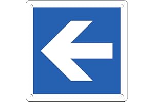 Pubblimania FRECCIA Cartello in Alluminio ottimo per uso esterno, spessore 3 mm (Freccia Cm 14,5x14,5)