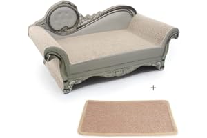 SONGWAY Tiragraffi per Gatti Cartone Ondulato - Graffia Giocattolo Gatti, Tiragraffi Cartone a Forma di Divano per Gatti con Tappetino e Erba Gatta per Macinare Unghie, Dormire e Giocare